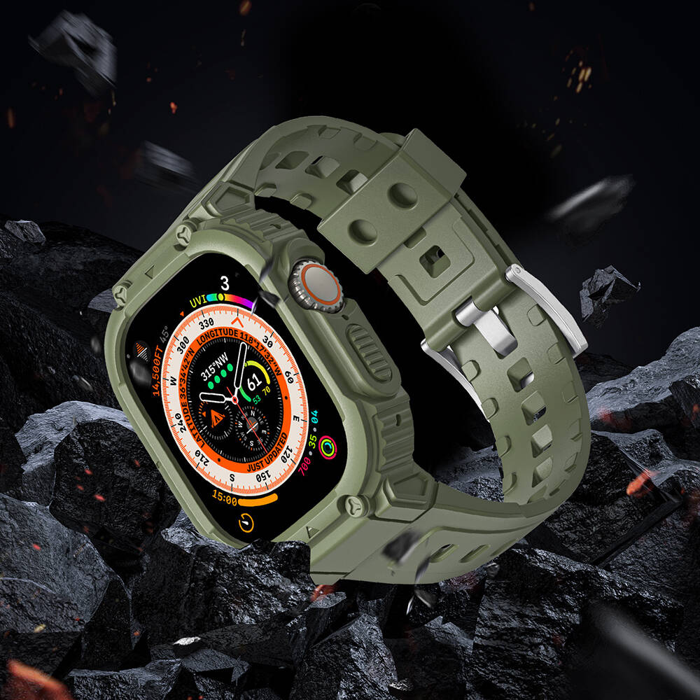 Wiwu Wi-WB014 Armor Kordon ve PC Kasa Seti – Apple Watch Ultra 49 mm