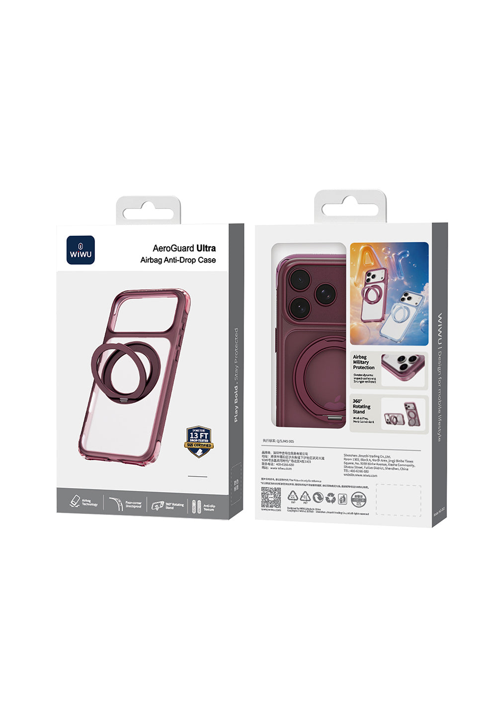 Wiwu AG-203 AeroGuard Ultra Standlı – iPhone 18 Pro Kılıfı