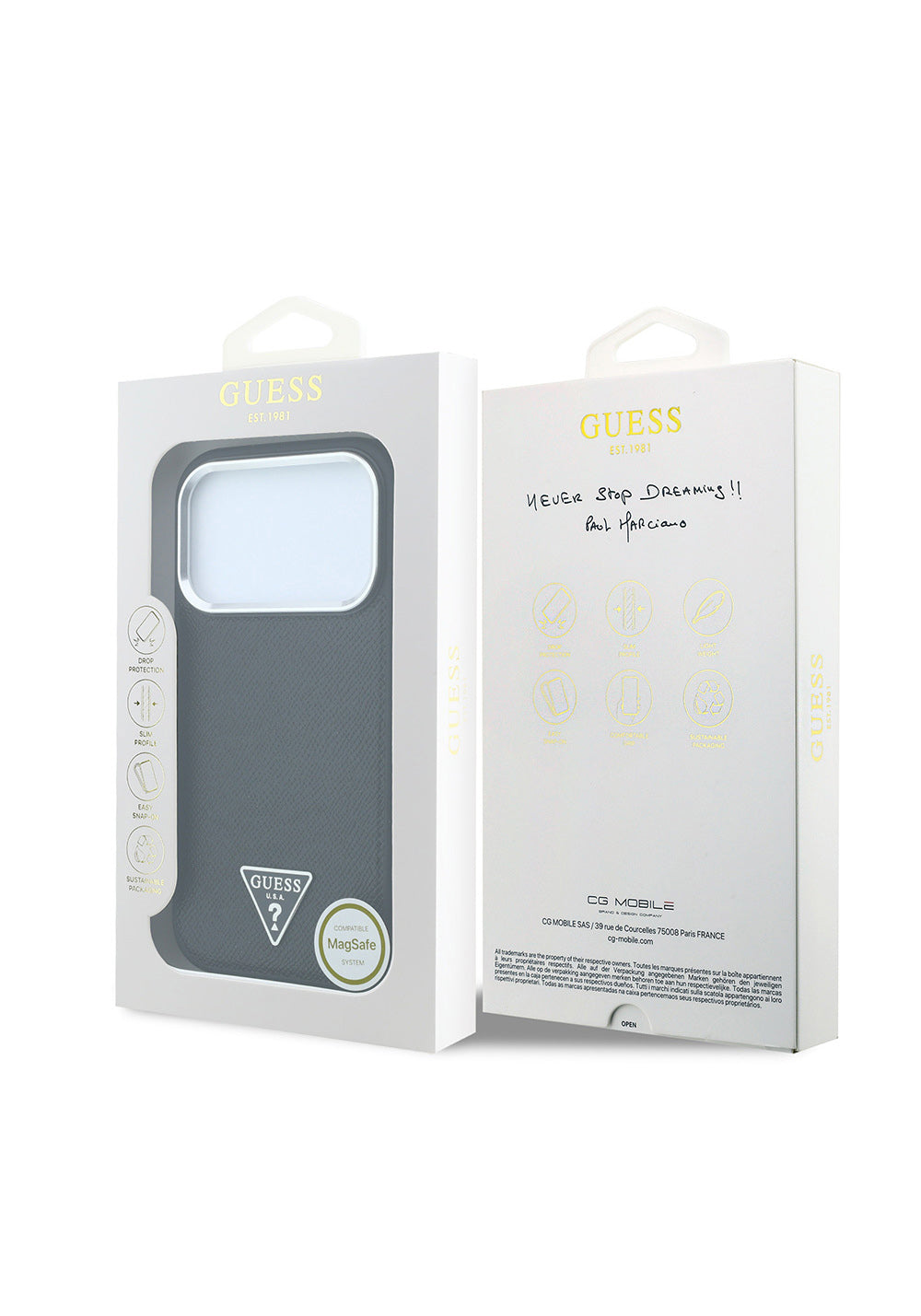 Guess Grained Triangle – iPhone 18 Pro Max Kılıfı
