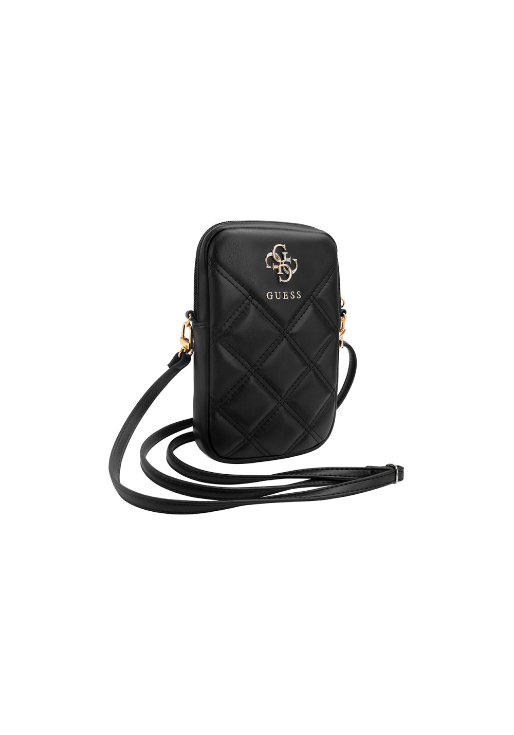 Guess 4G Metal Logo Kapitone Desen Fermuarlı PU Deri – Çapraz Vücut Çantası