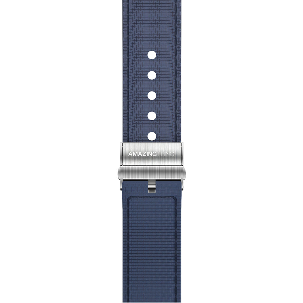 Amazingthing Titan Swift Deri Dokulu Silikon Kordon – Apple Watch 45/46/49 mm