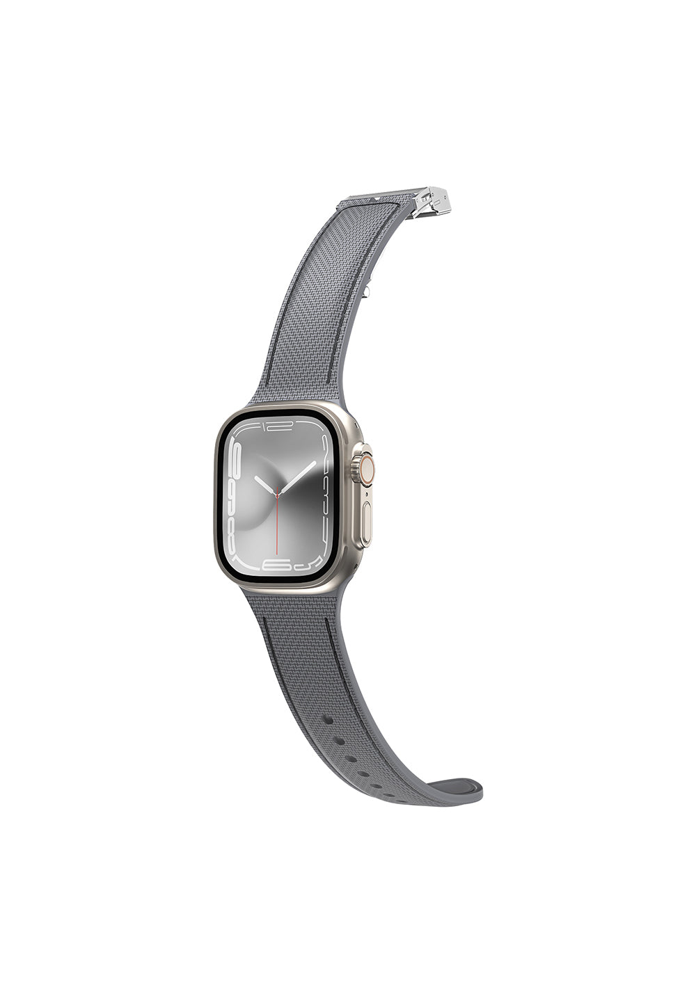 Amazingthing Titan Swift Deri Dokulu Silikon Kordon – Apple Watch 45/46/49 mm