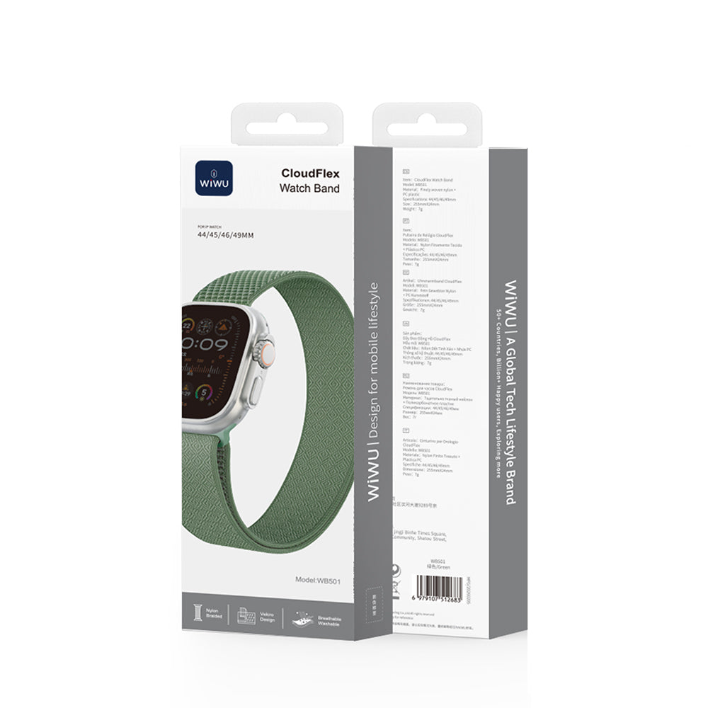 Wiwu WB501 CloudFlex Naylon Örgü Kordon – Apple Watch 42/44/45/46/49 mm