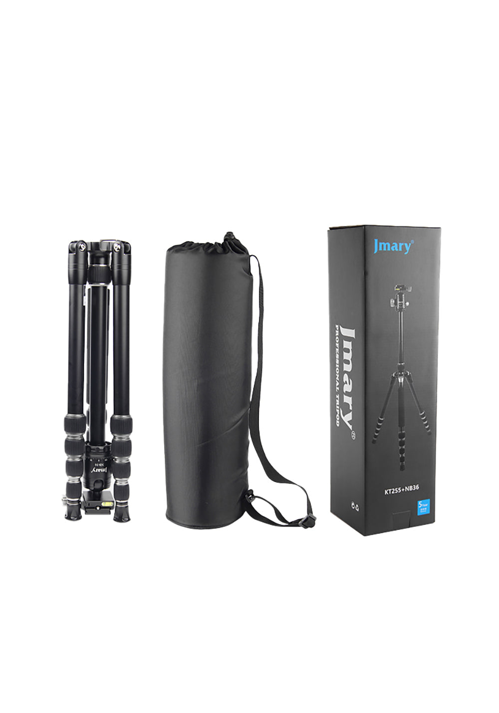 Jmary KT255+NB36 – 157,5 cm Değiştirilebilir Başlıklı Tripod