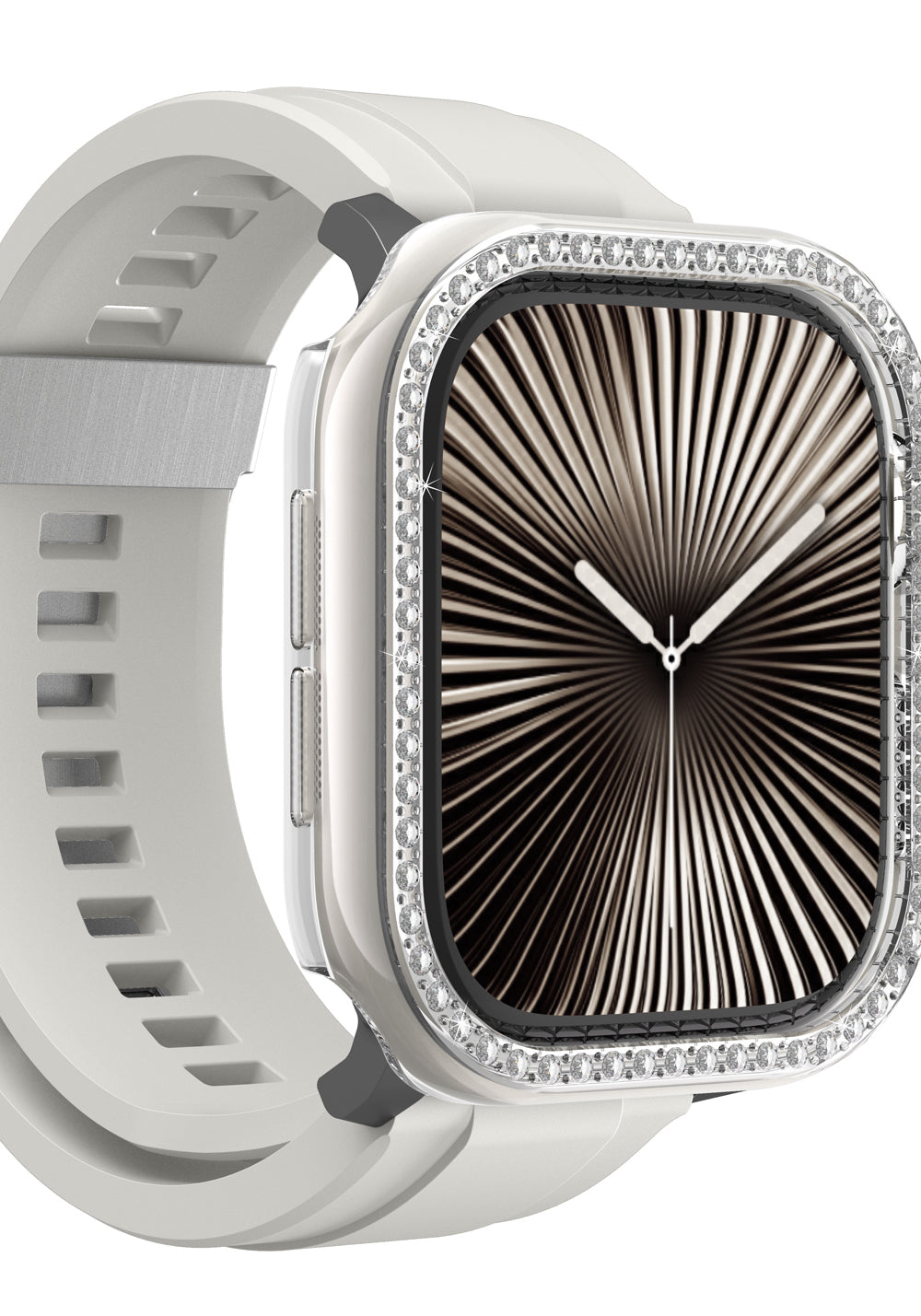 Amazingthing Gleam Fit FullGuard Taşlı PC Kasa ve Ekran Koruması – Apple Watch Series 10 42 mm