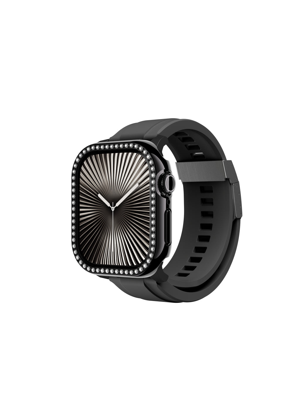 Amazingthing Gleam Fit FullGuard Taşlı PC Kasa ve Ekran Koruması – Apple Watch Series 10 46 mm