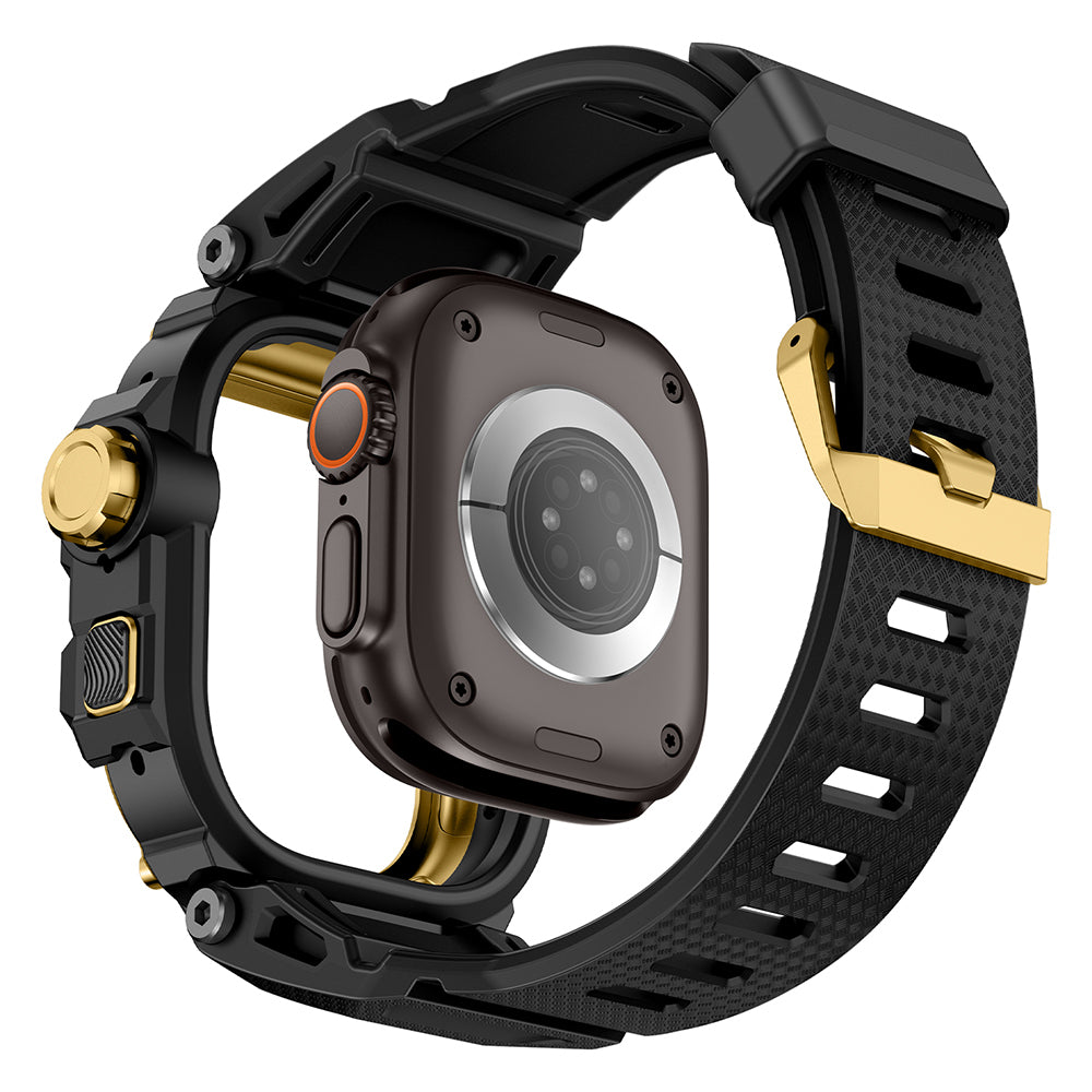 Mohseven Punk Fortress Silikon Kordon ve Koruyucu Kasa – Apple Watch Ultra 49 mm