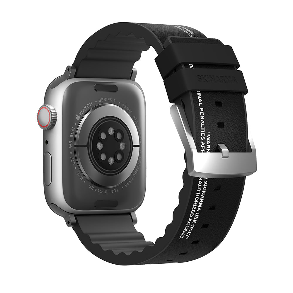 Skinarma Taihi Sora Deri Görünümlü Silikon Kordon – Apple Watch 42/44/45 mm