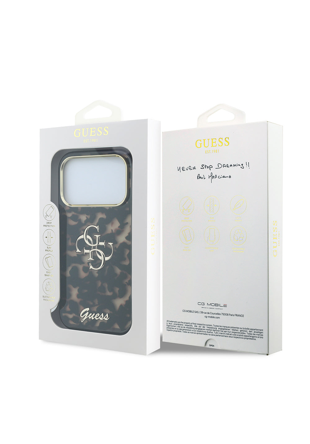 Guess Yazı ve 4G Büyük Silikon – iPhone 18 Pro Kılıfı