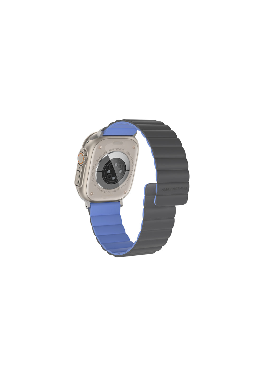 Amazingthing Smoothie Mag Manyetik Silikon Kordon – Apple Watch 45/46/49 mm