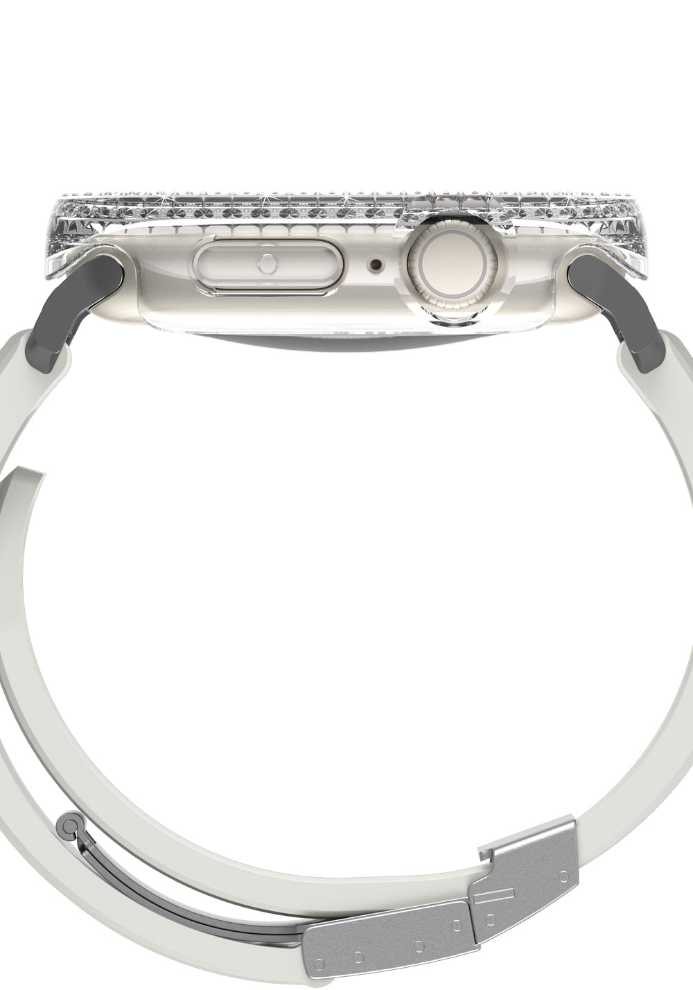 Amazingthing Gleam Fit FullGuard Taşlı PC Kasa ve Ekran Koruması – Apple Watch Series 10 42 mm