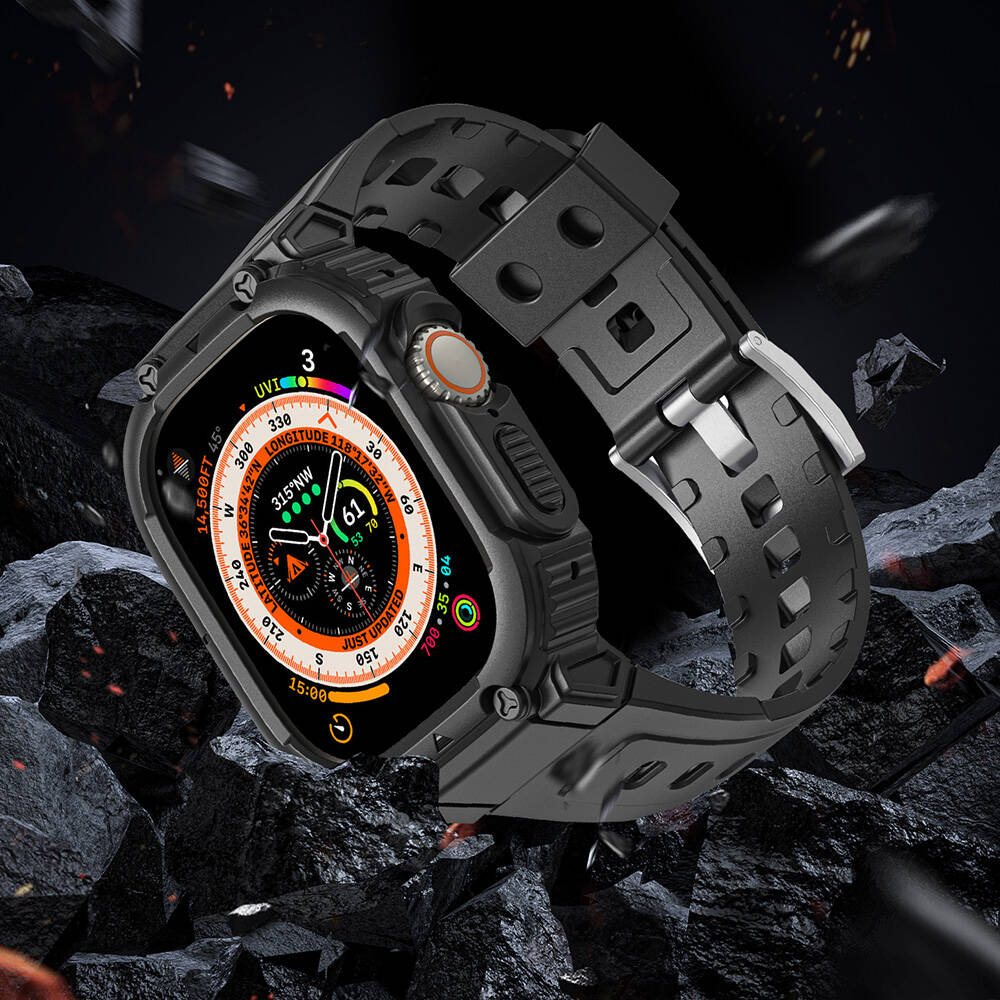 Wiwu Wi-WB014 Armor Kordon ve PC Kasa Seti – Apple Watch Ultra 49 mm
