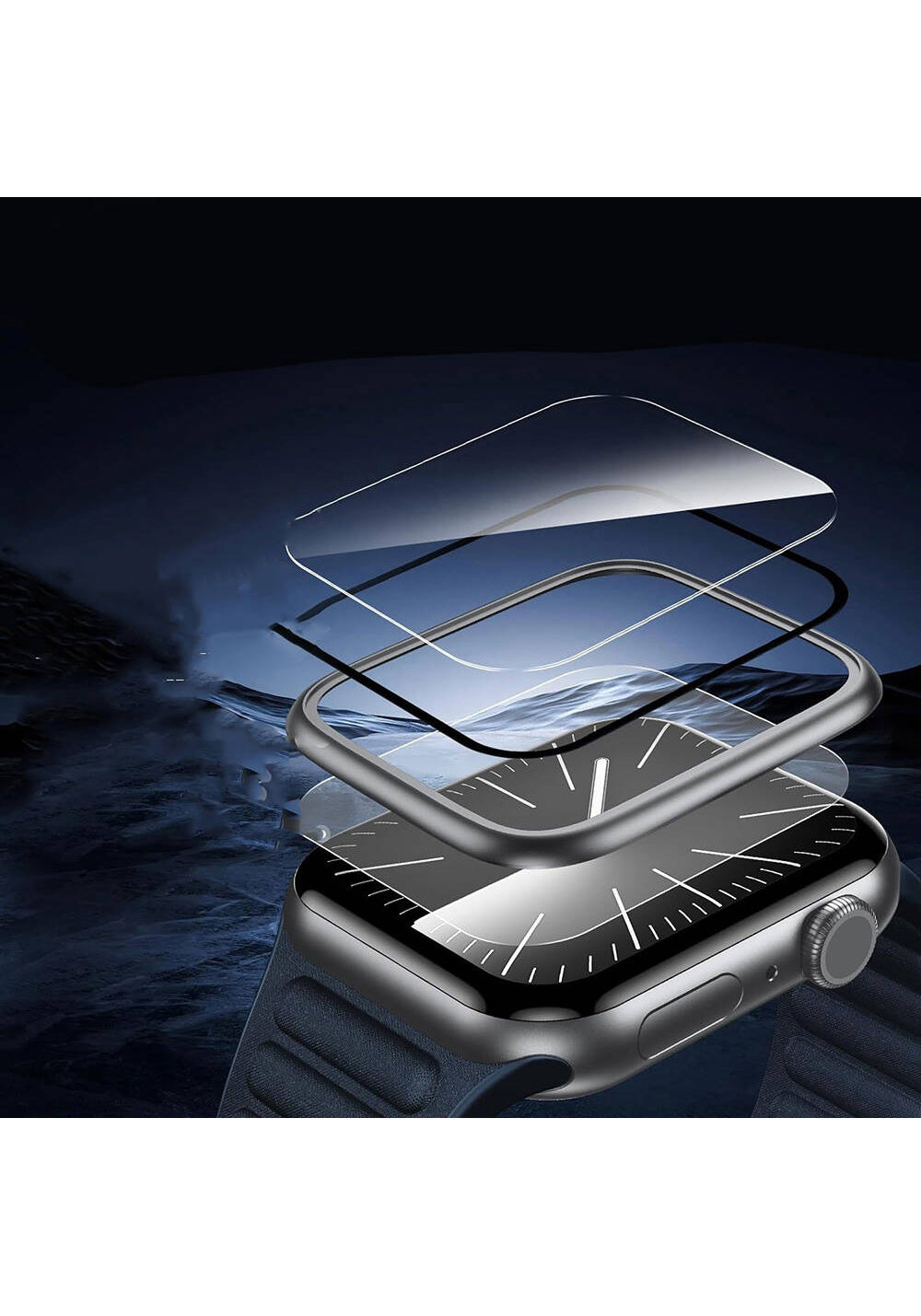 Wiwu Wi-JD106 Easy Install Temperli Ekran Camı – Apple Watch 45 mm