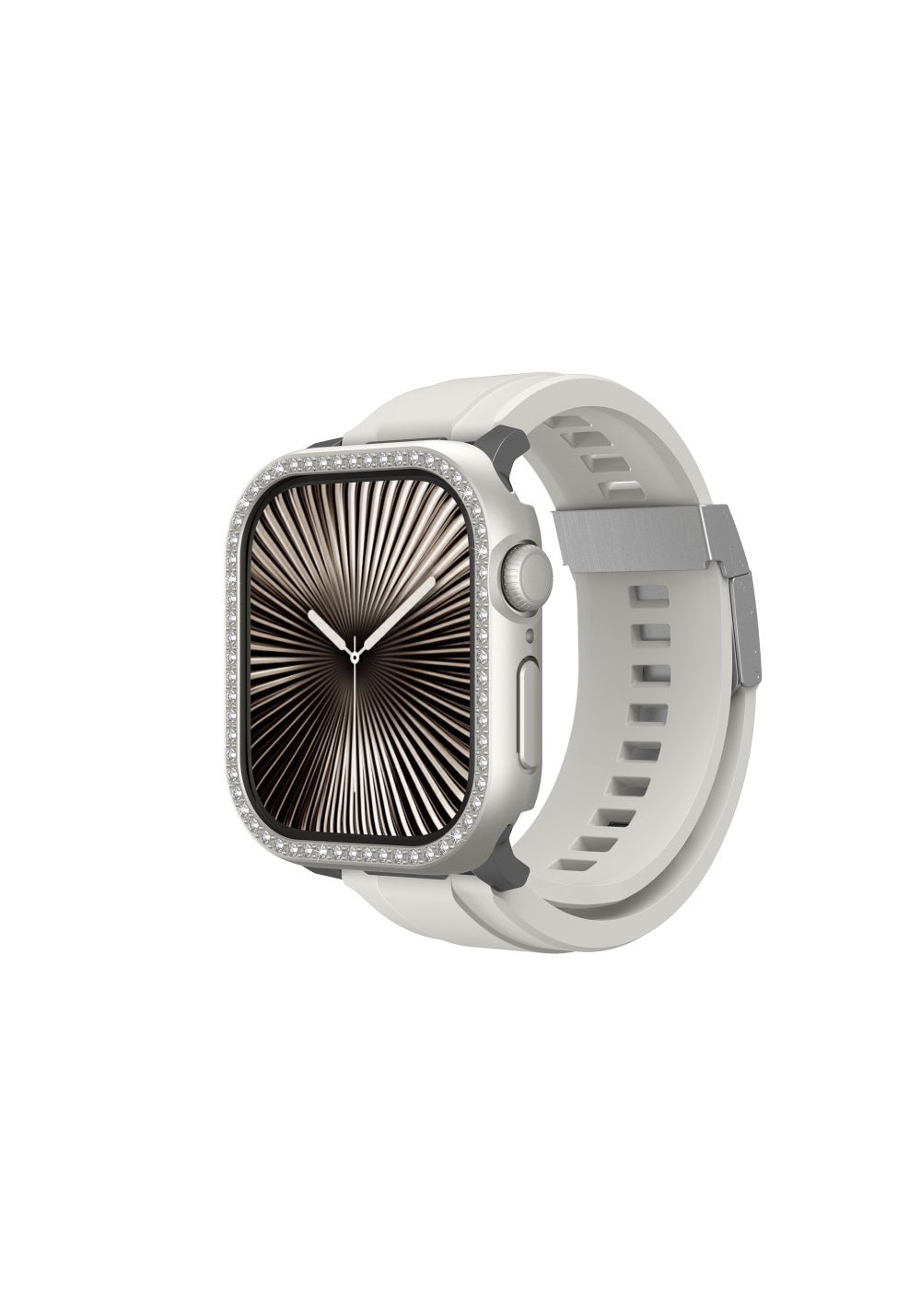 Amazingthing Gleam Fit FullGuard Taşlı PC Kasa ve Ekran Koruması – Apple Watch Series 10 46 mm