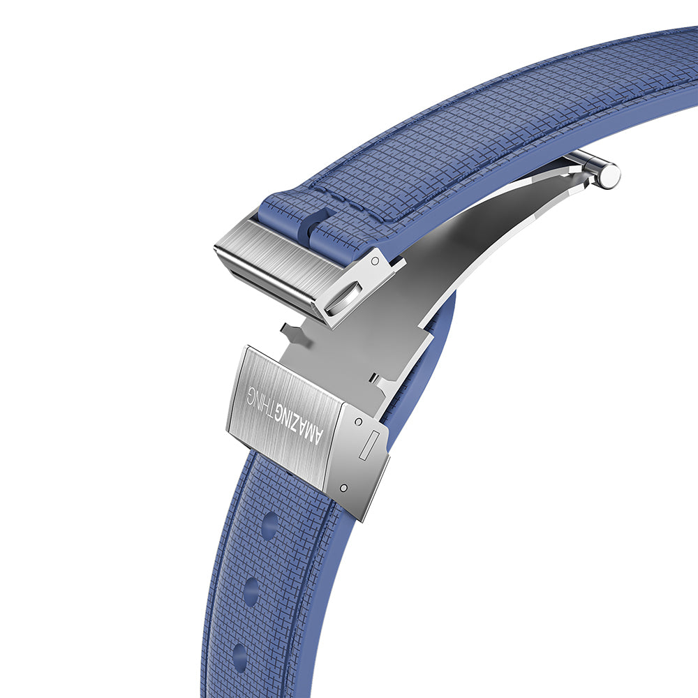 Amazingthing Titan Swift Deri Dokulu Silikon Kordon – Apple Watch 45/46/49 mm