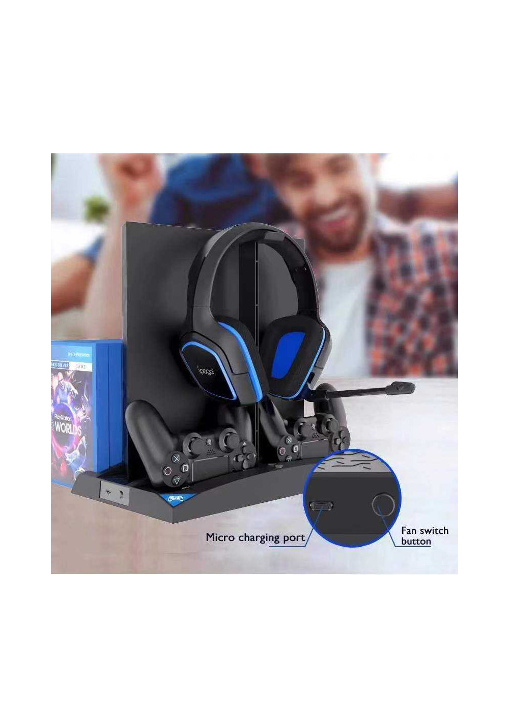 iPega PG-P4009 – PS4 Şarj ve Aksesuar Standı