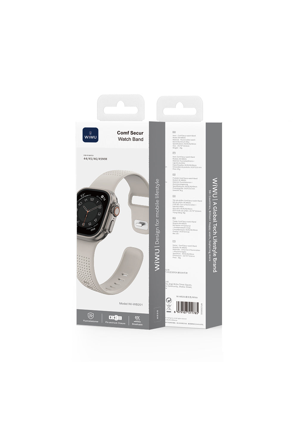 Wiwu Wi-WB0201 Comf Secur Kauçuk Kordon – Apple Watch 42/44/45/46/49 mm