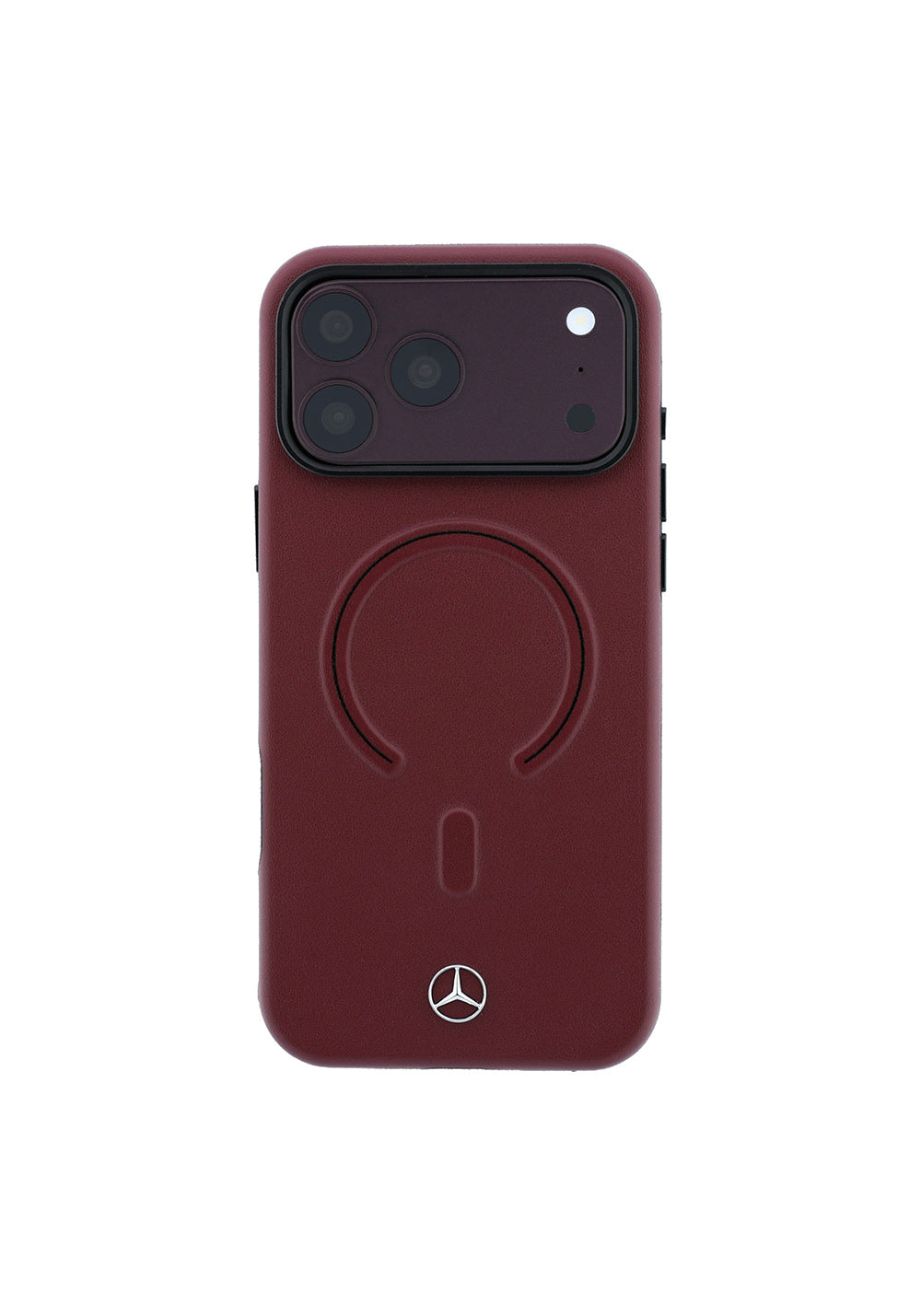 Mercedes Benz Yıldız Logolu Kabartmalı Deri – iPhone 18 Pro Max Kılıfı