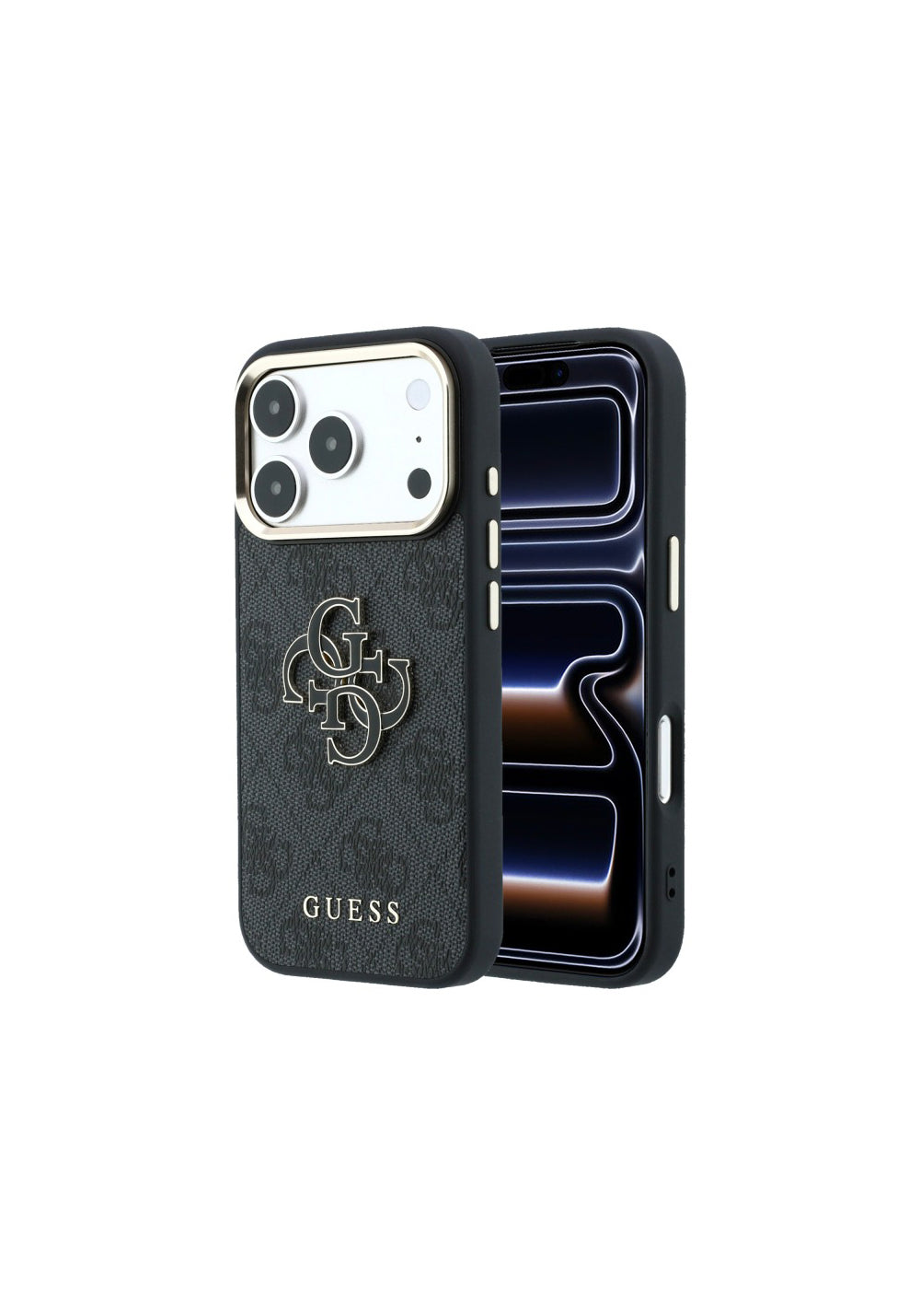 Guess 4G Büyük Resin Logolu PU – iPhone 18 Pro Max Kılıfı