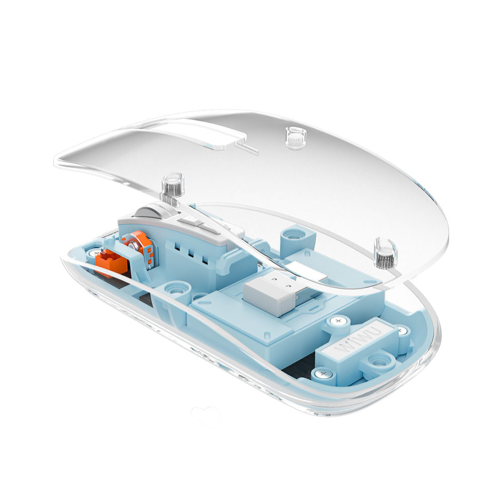 Wiwu WM105 Crystal – 2400 DPI RGB Kablosuz Mouse