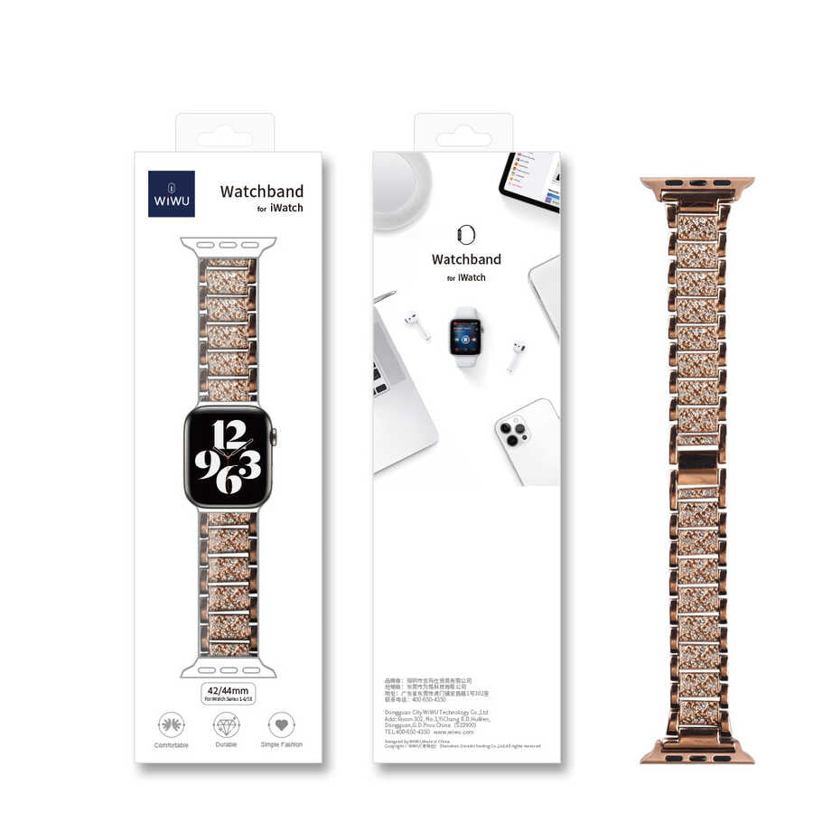 Wiwu Three Beads Set Auger Metal Kordon – Apple Watch ürün görseli