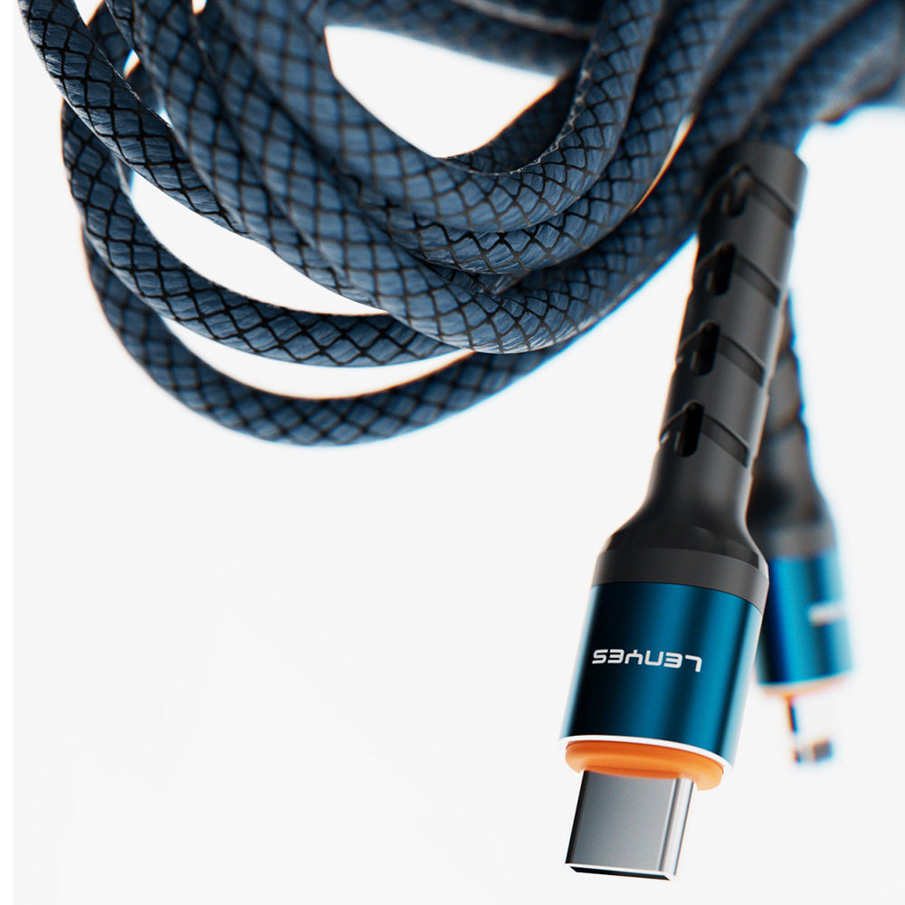 Lenyes LC515 – USB-C–Lightning 30W Örgülü Kablo 1 m