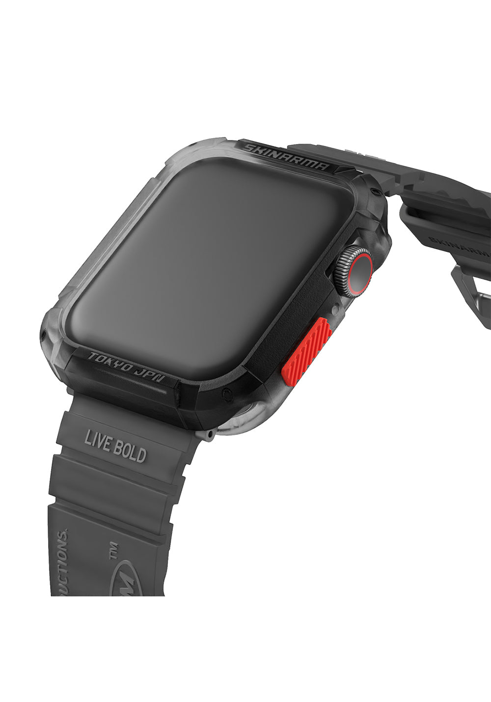 Skinarma Kurono + Shokku PC Kasa ve Silikon Kordon Seti – Apple Watch 44/45 mm