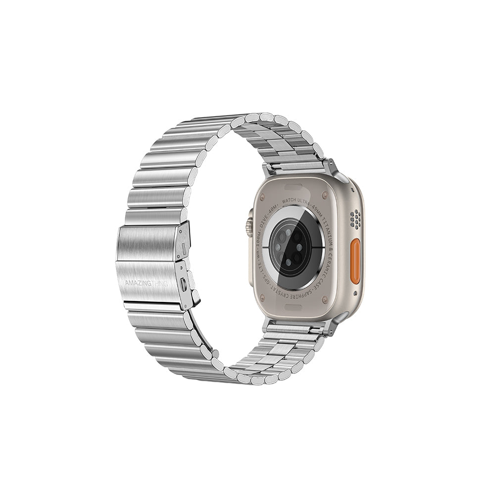 Amazingthing Titan Steel Çelik Kordon – Apple Watch 45/46/49 mm