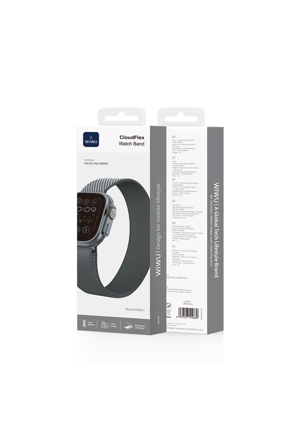 Wiwu WB501 CloudFlex Naylon Örgü Kordon – Apple Watch 42/44/45/46/49 mm