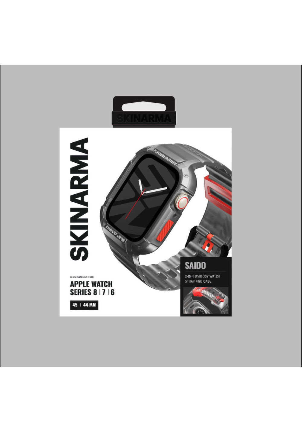 Skinarma Saido Koruyucu Kasa ve Kordon Seti – Apple Watch 44/45 mm