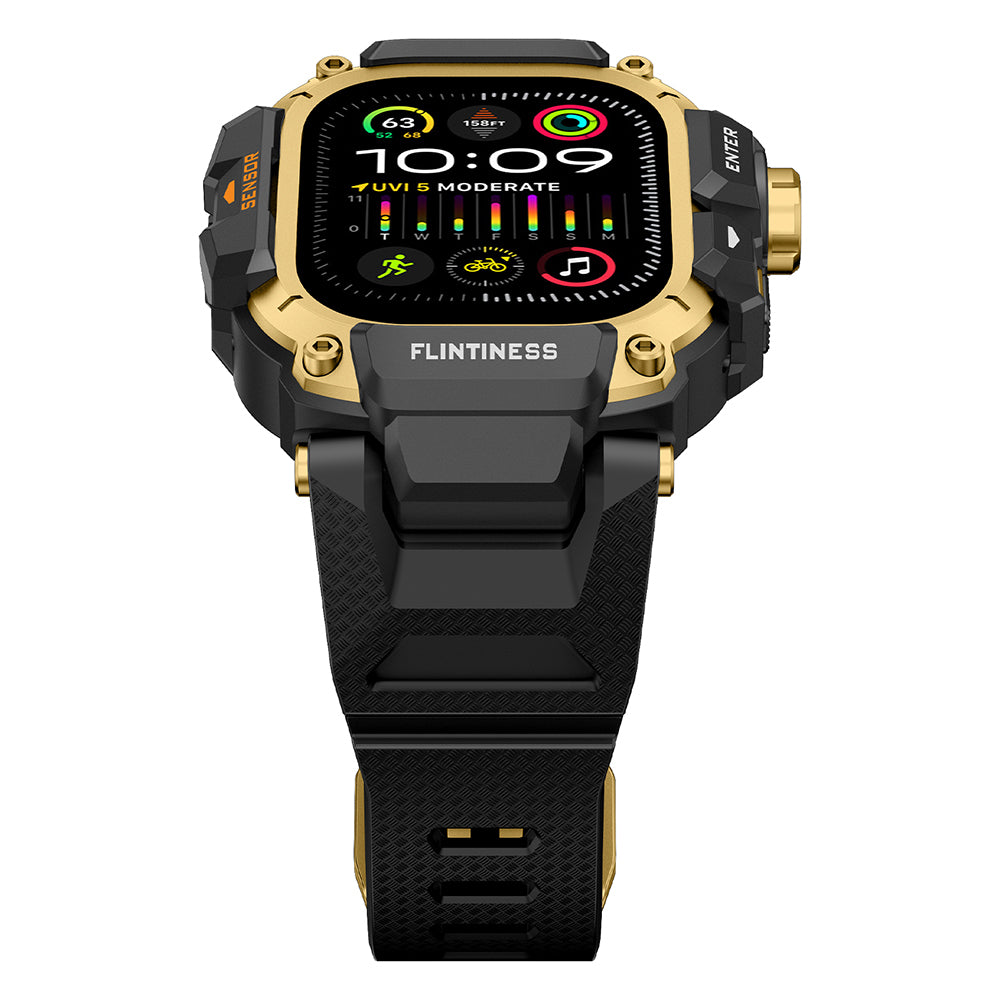 Mohseven Punk Fortress Silikon Kordon ve Koruyucu Kasa – Apple Watch Ultra 49 mm