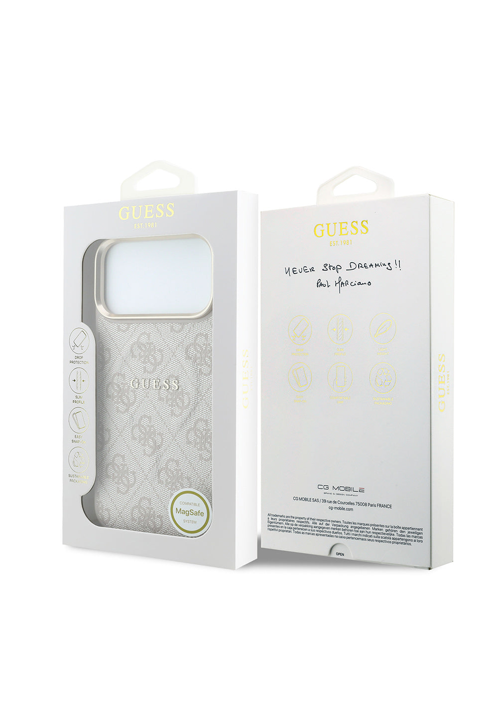 Guess C-Magnet 4G Metal Kamera Çerçeveli – iPhone 18 Pro Max Kılıfı