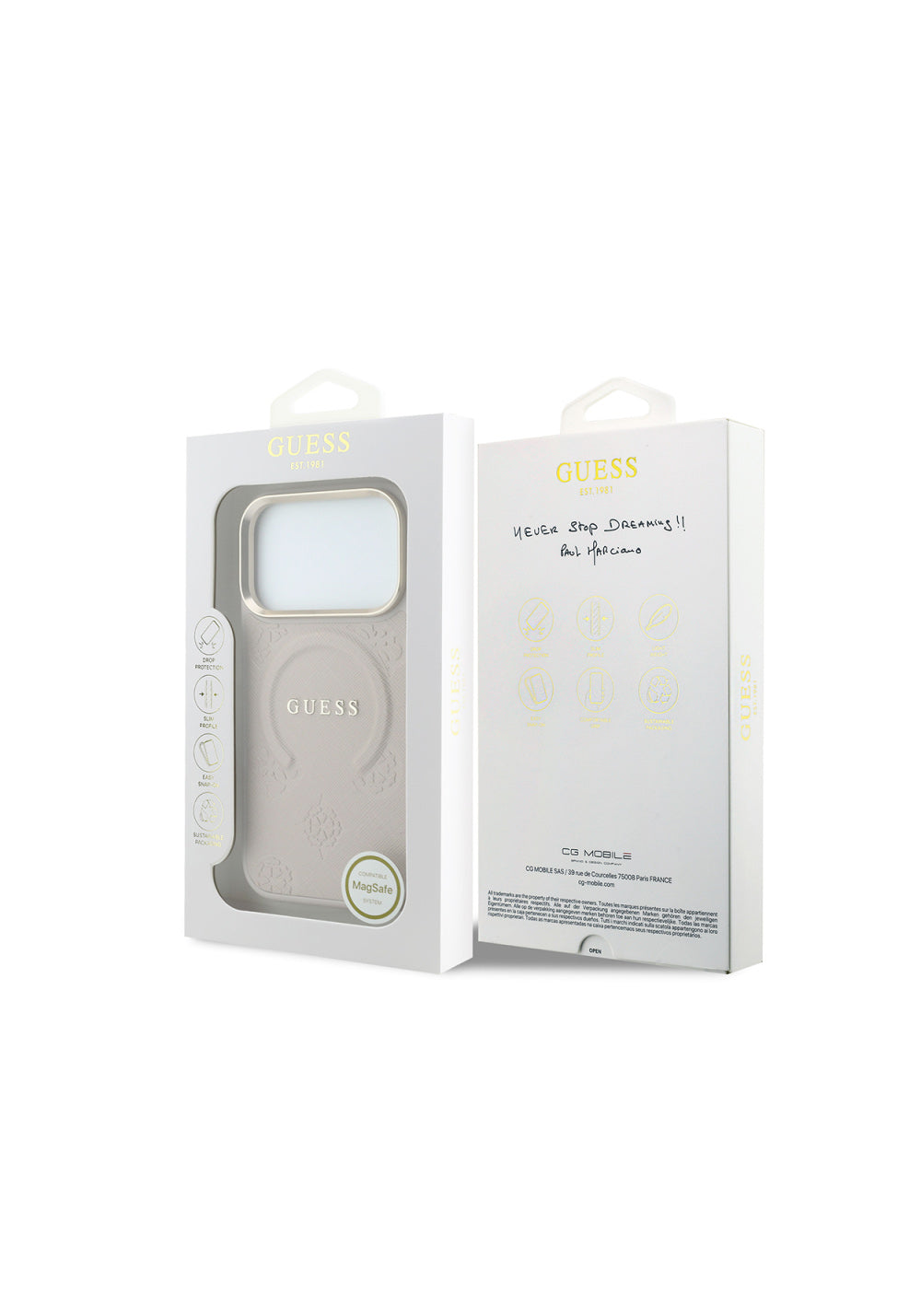Guess Peony C-Magnet Yazı Logolu – iPhone 18 Pro Max Kılıfı
