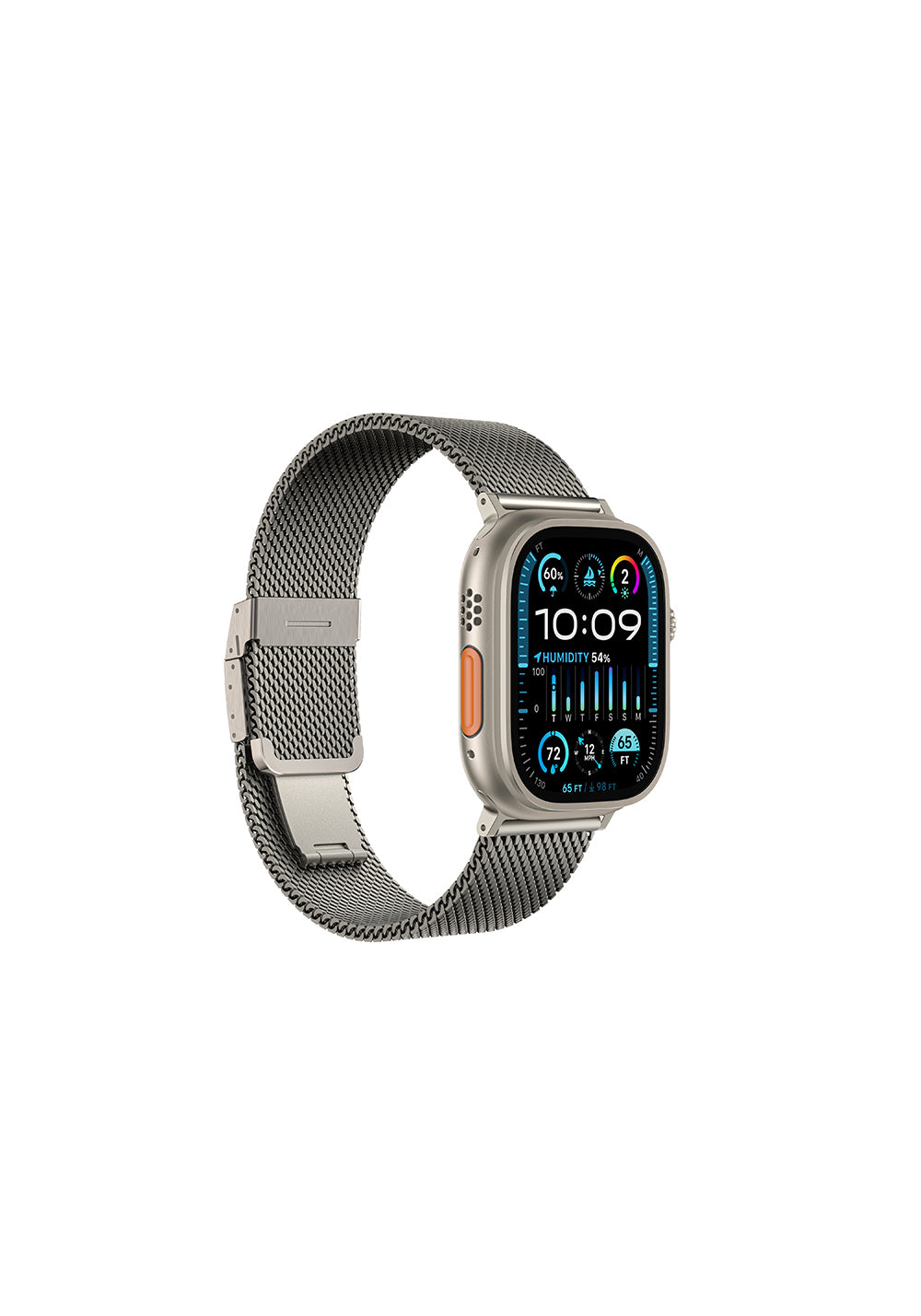 Amazingthing Titan Premium Metal Örgü Kordon – Apple Watch 46 mm