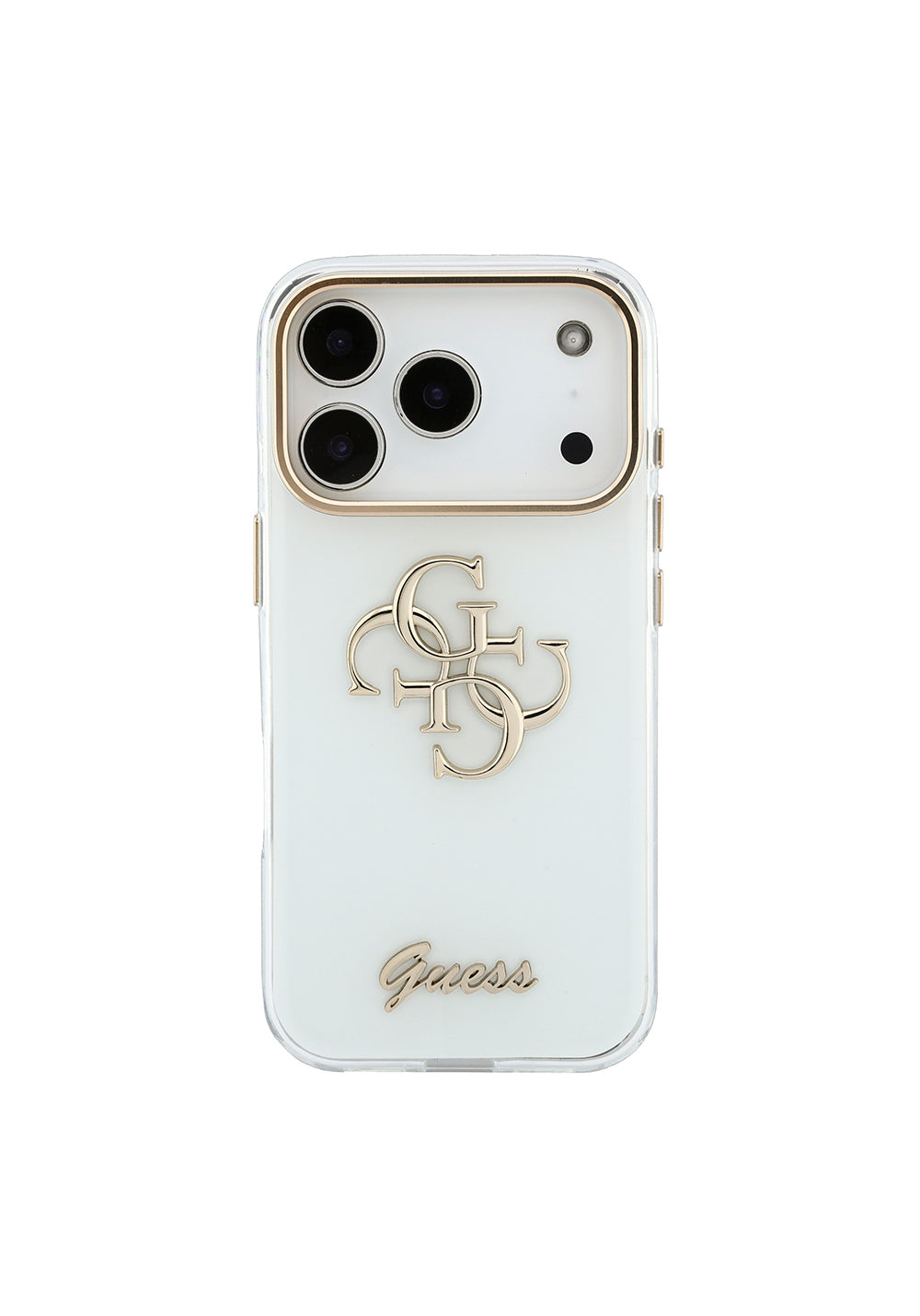 Guess Yazı ve 4G Büyük Silikon – iPhone 18 Pro Kılıfı