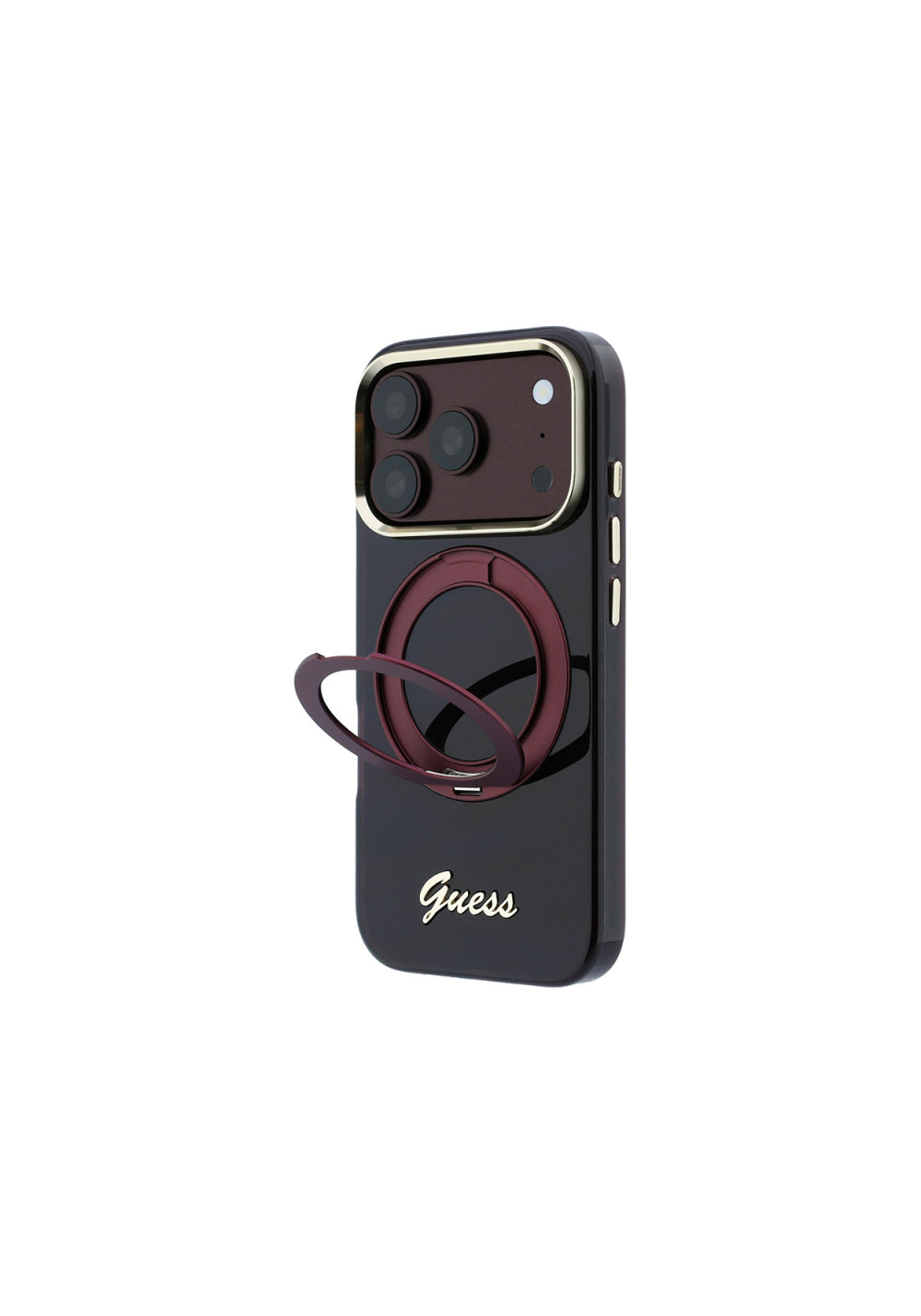Guess 360° Standlı Silikon Yazı Logolu – iPhone 18 Pro Max Kılıfı