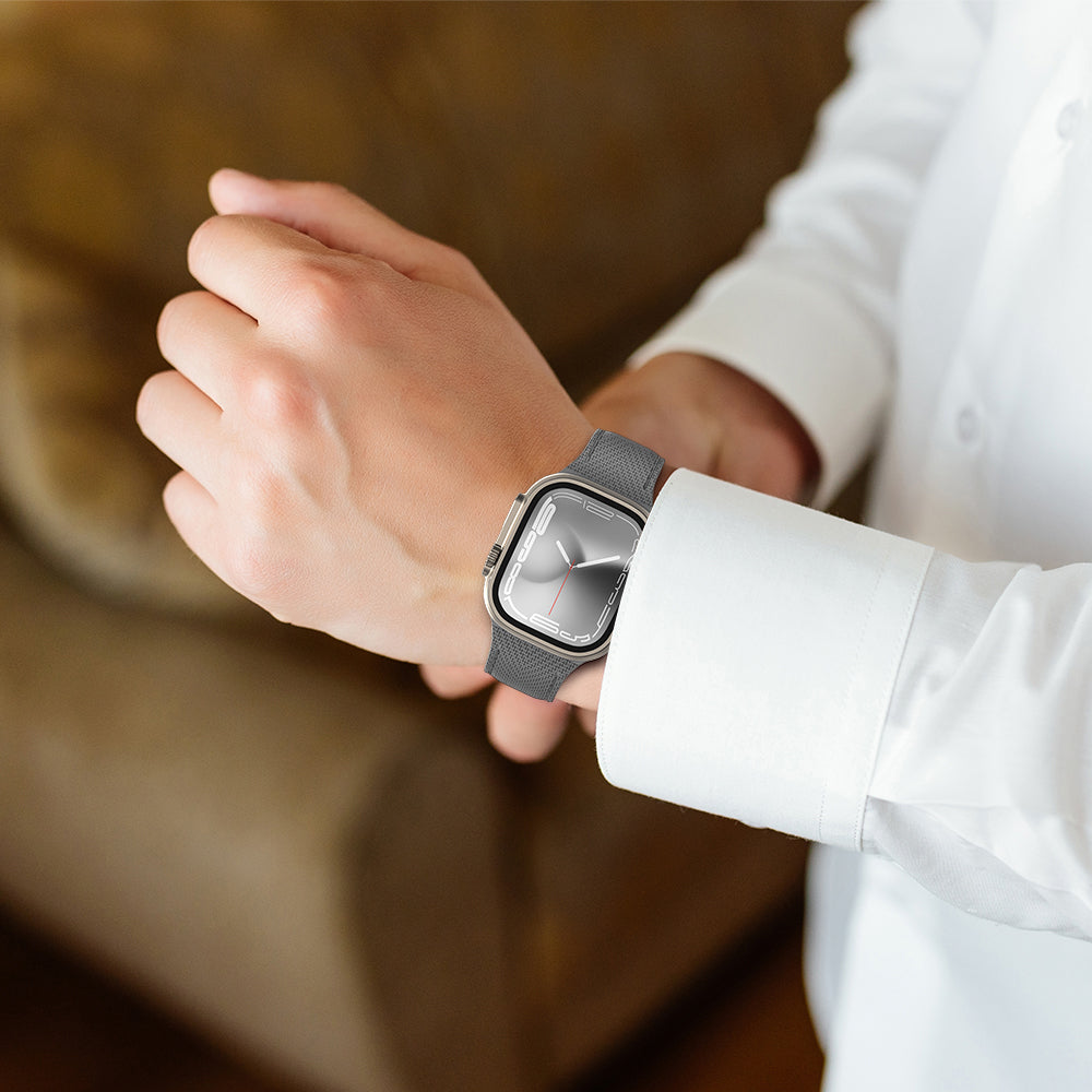 Amazingthing Titan Swift Deri Dokulu Silikon Kordon – Apple Watch ürün görseli
