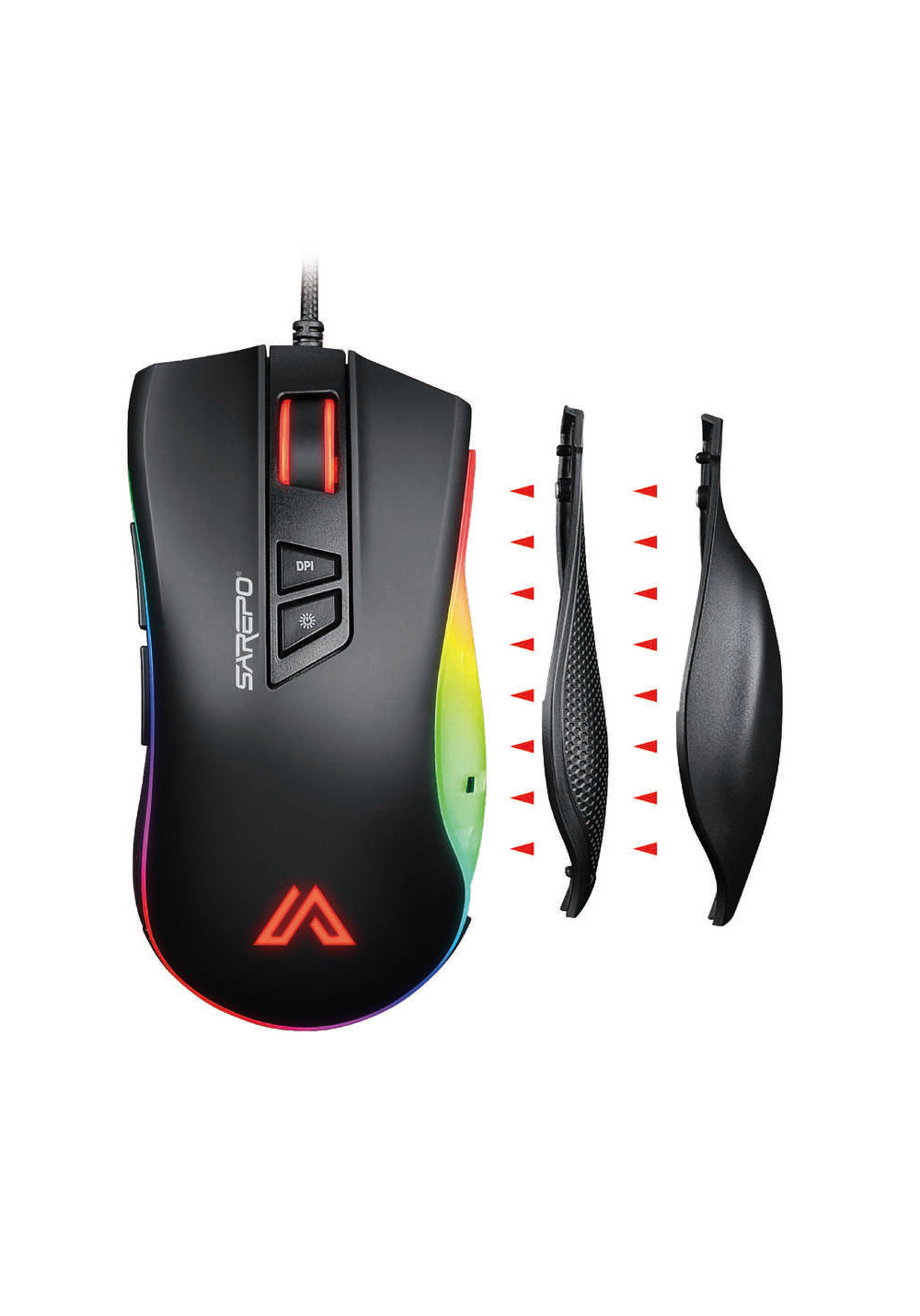 Sarepo GT-300 – 6200 DPI Modüler Oyuncu Mouse