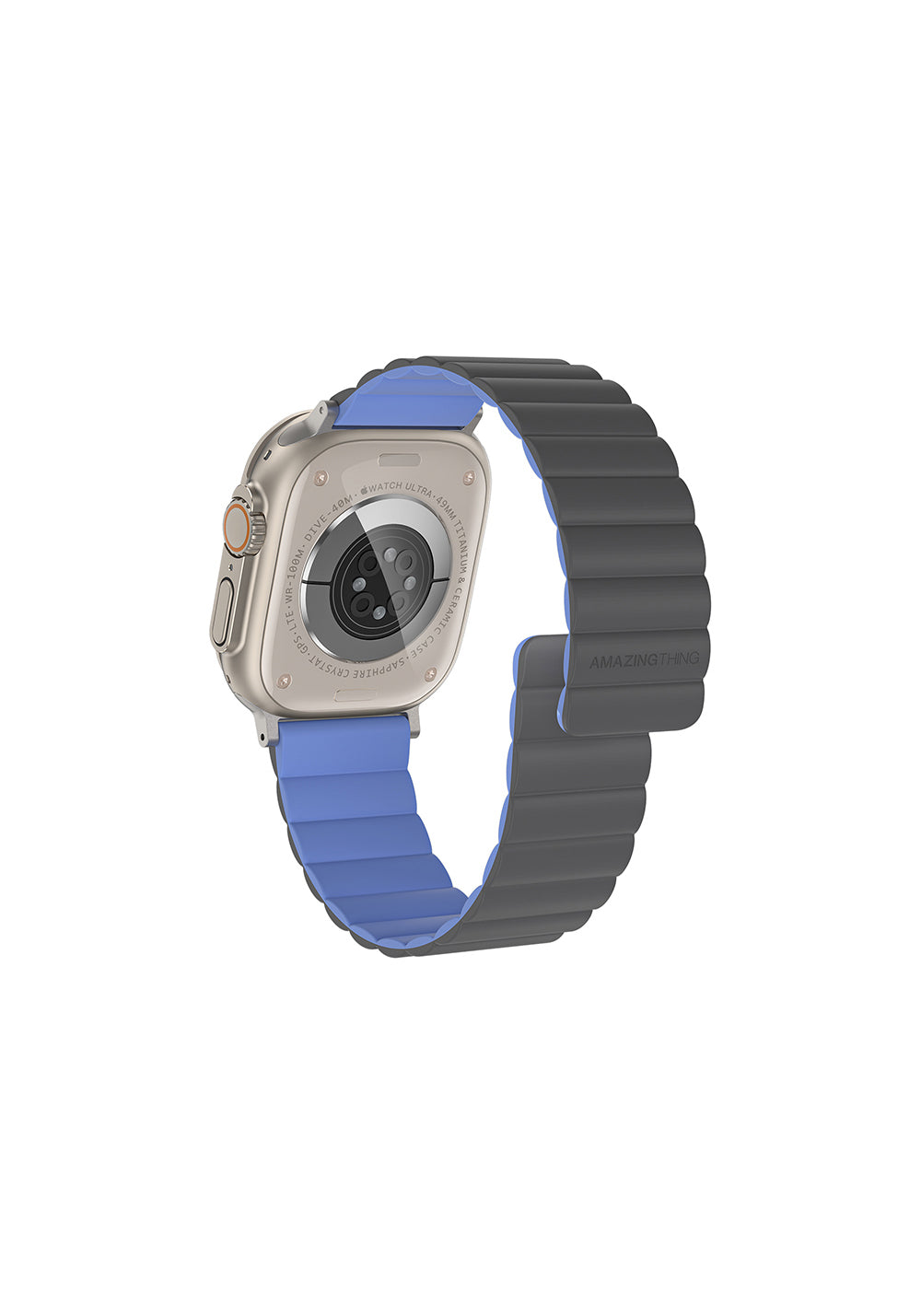 Amazingthing Smoothie Mag Manyetik Silikon Kordon – Apple Watch 45/46/49 mm