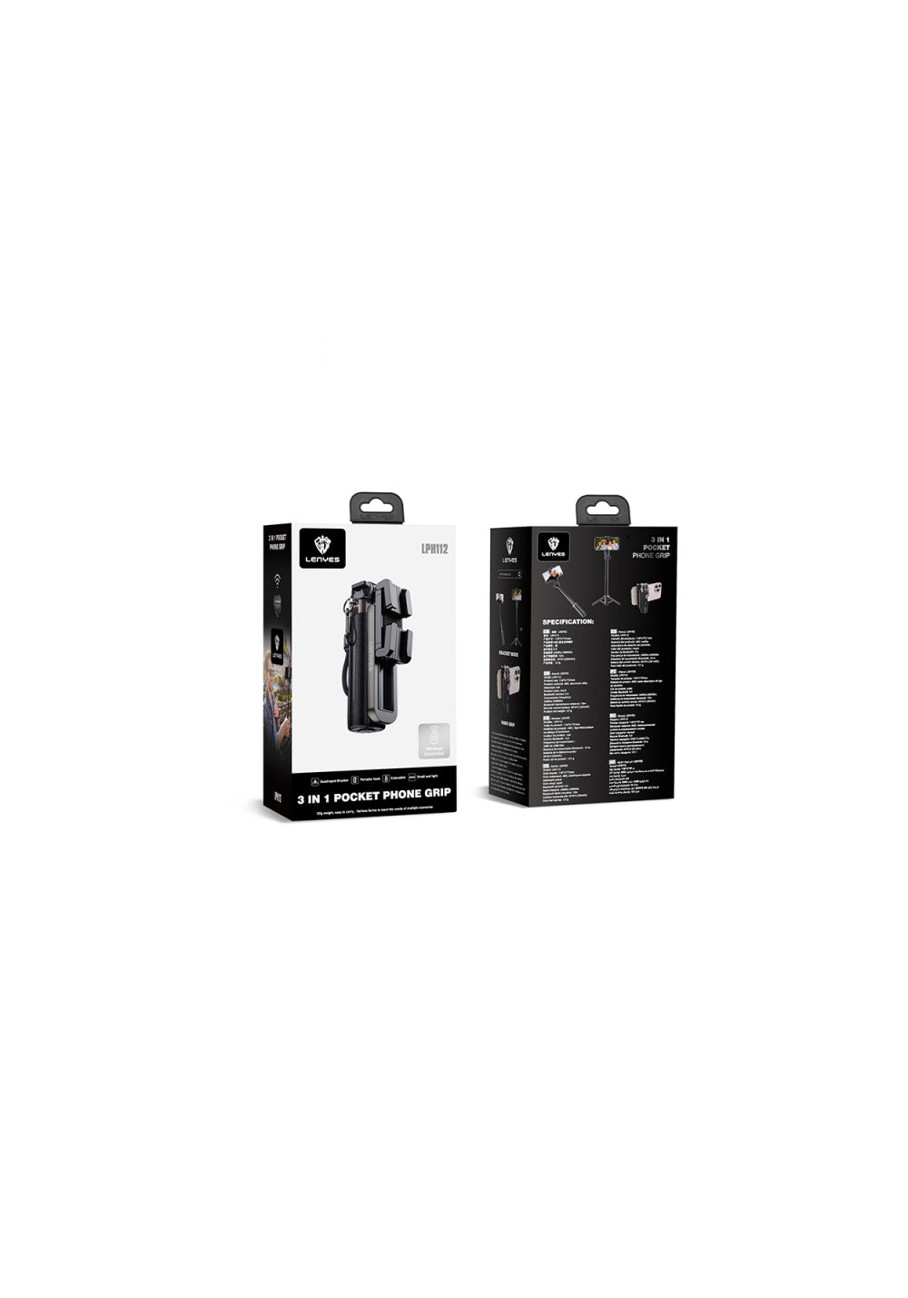Lenyes LPH112 – Dolgu Işıklı Mini Tripod ve Selfie Çubuğu