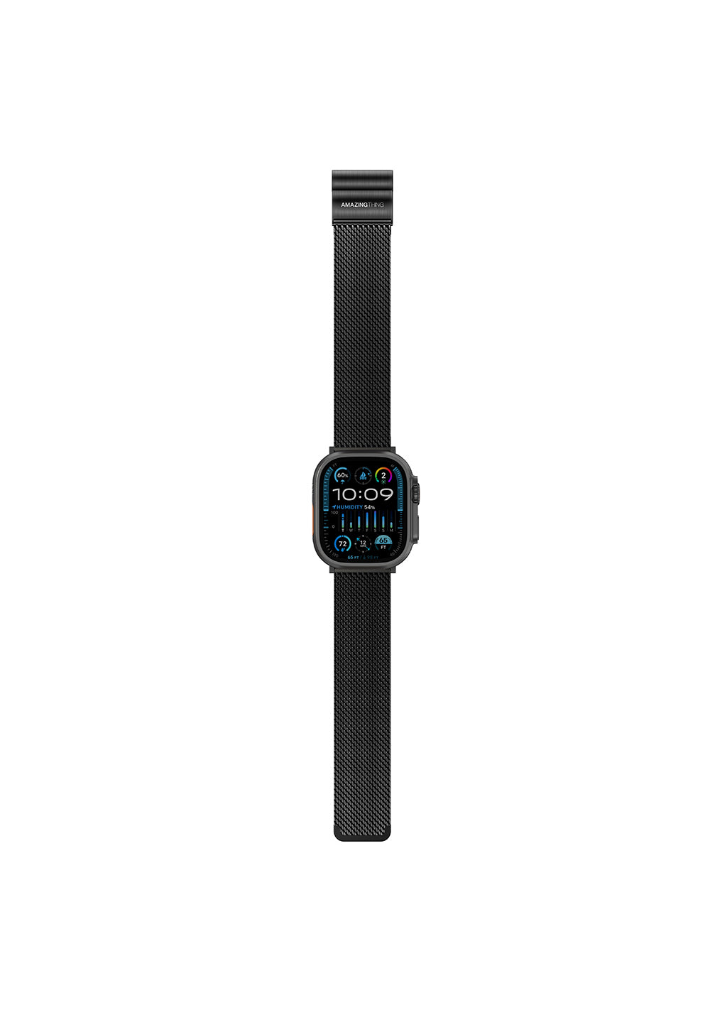 Amazingthing Titan Premium Metal Örgü Kordon – Apple Watch 46 mm
