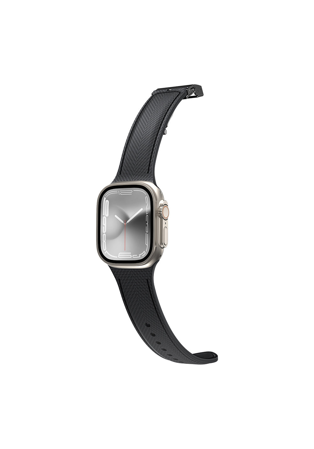 Amazingthing Titan Swift Deri Dokulu Silikon Kordon – Apple Watch 45/46/49 mm