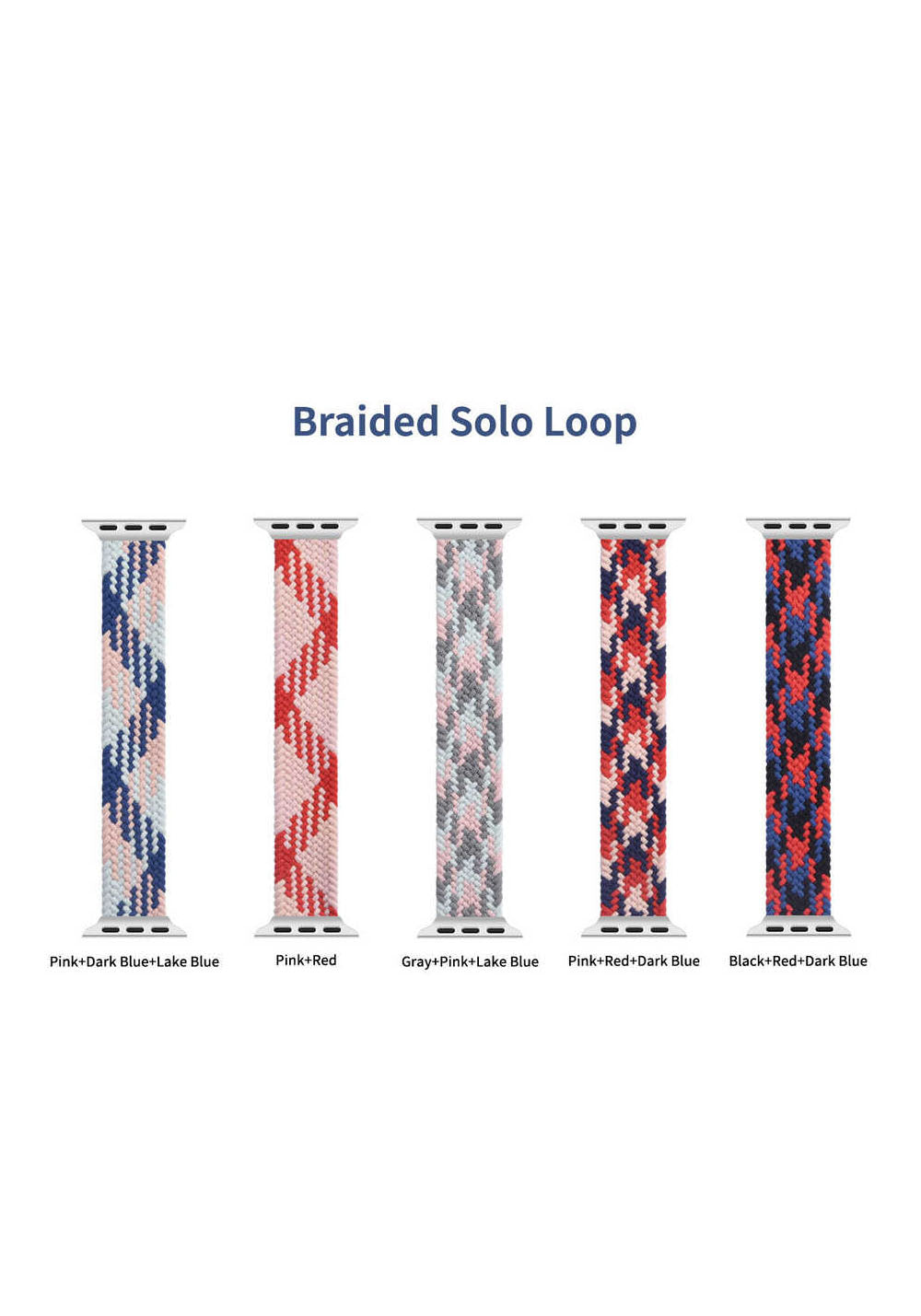 Wiwu Braided Solo Loop Contrast L Kontrast Örgü Kordon – Apple Watch 38/40 mm