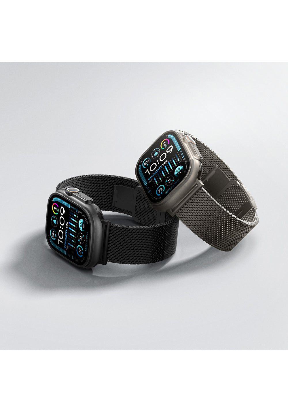 Amazingthing Titan Premium Metal Örgü Kordon – Apple Watch 46 mm