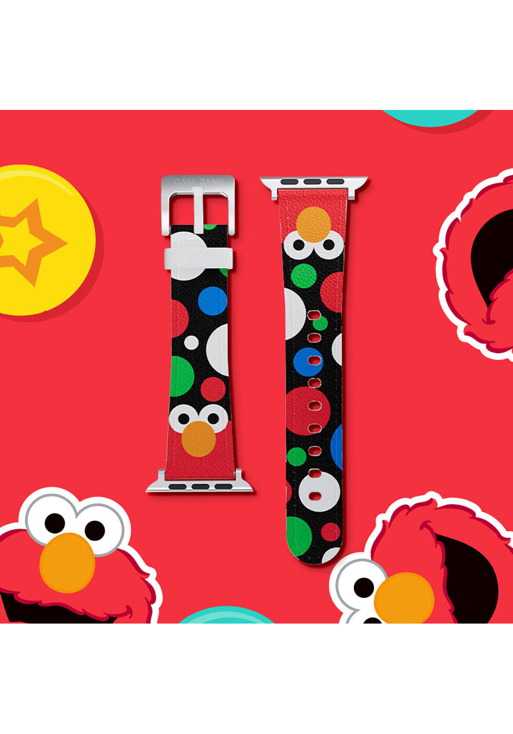Casebang Sesame Street Karakter Desenli Deri Kordon – Apple Watch 38/40/41 mm