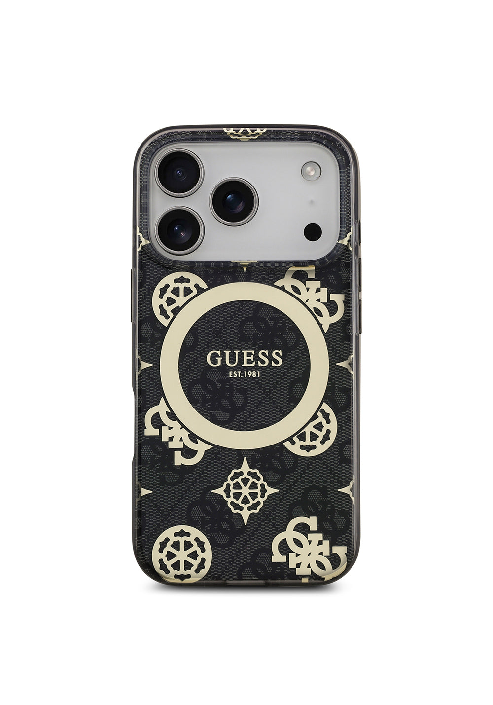 Guess IML Peony ve 4G Desenli Klasik Logolu – iPhone 18 Pro Kılıfı