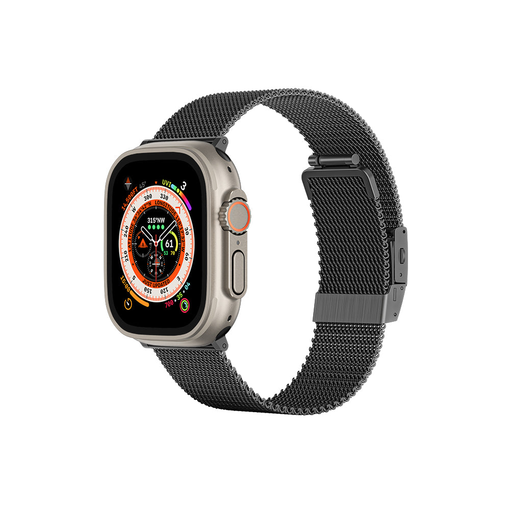 Amazingthing Titan Metal Metal Örgü Kordon – Apple Watch 45/46/49 mm