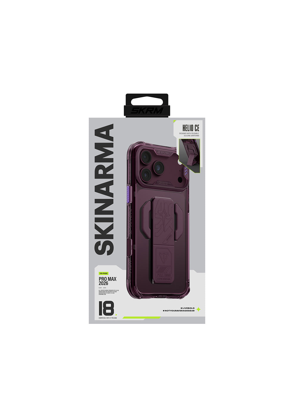 Skinarma Helio CE Mag Charge Standlı – iPhone 18 Pro Max Kılıfı
