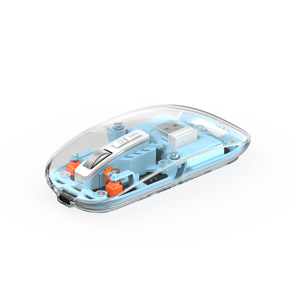 Wiwu WM105 Crystal – 2400 DPI RGB Kablosuz Mouse