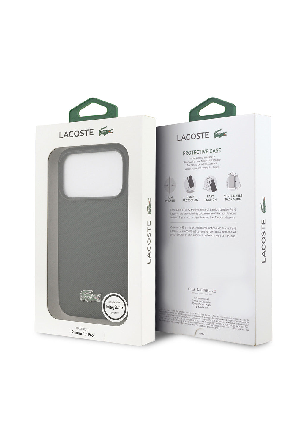 Lacoste PU Pike Desenli – iPhone 18 Pro Kılıfı